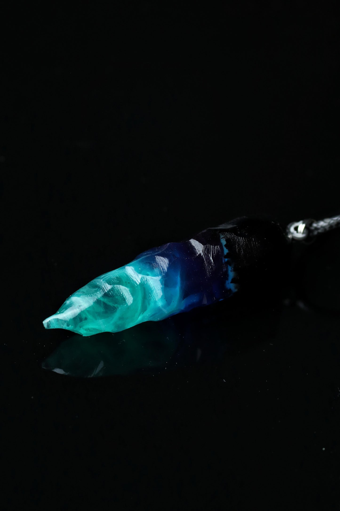 Wood Resin Northern Lights Pendant Set – Glow-in-Dark Necklace Pair