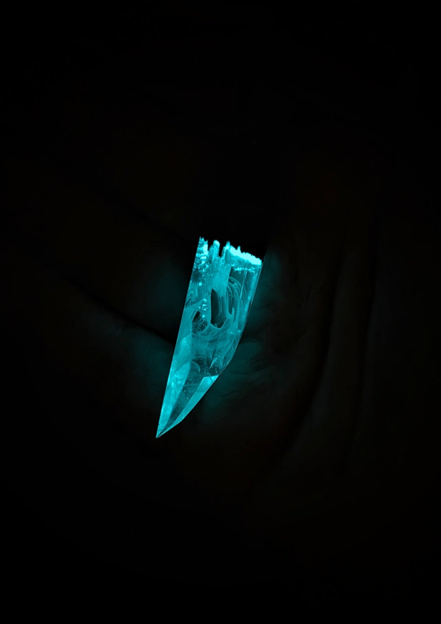 White Fang faceted pendant