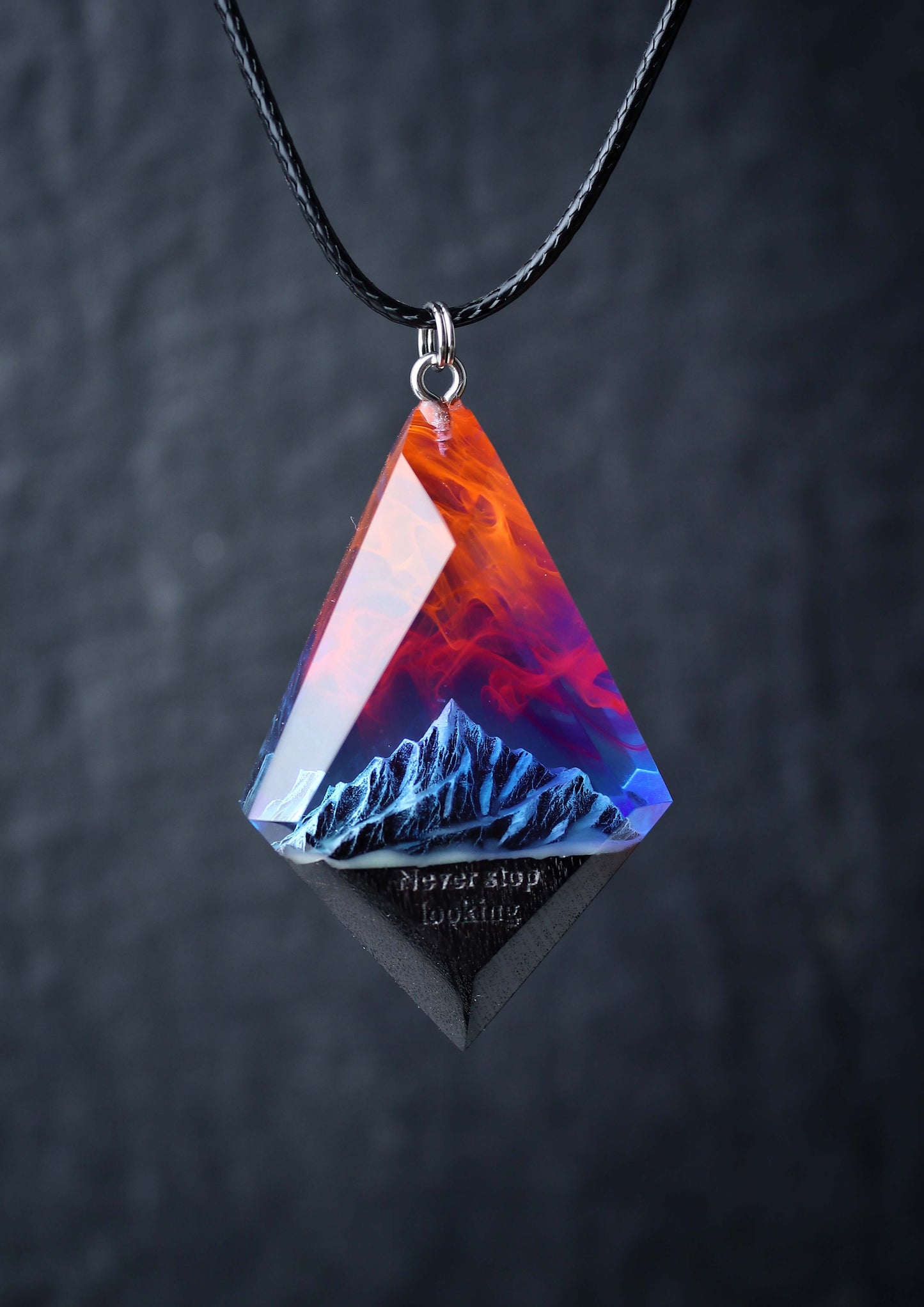 Nightfall Mountain Rhombus pendant