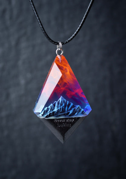 Nightfall Mountain Rhombus pendant
