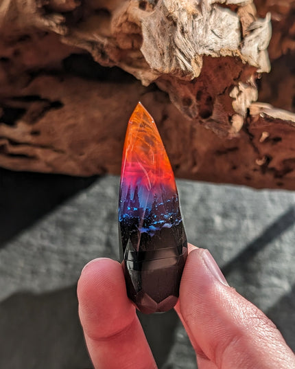 Epoxy resin and wood Nightfall Crystal USB