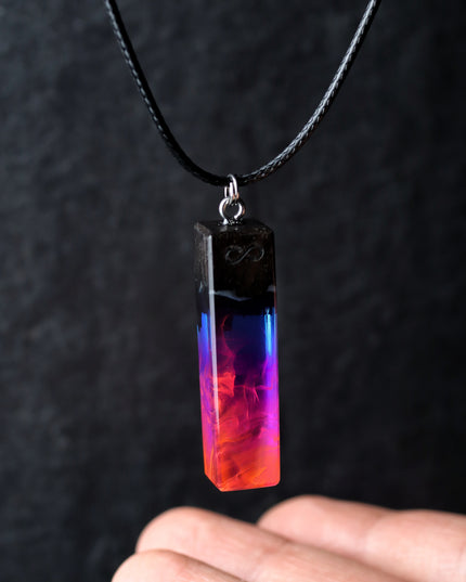 Epoxy resin and wood Nightfall Bar pendant