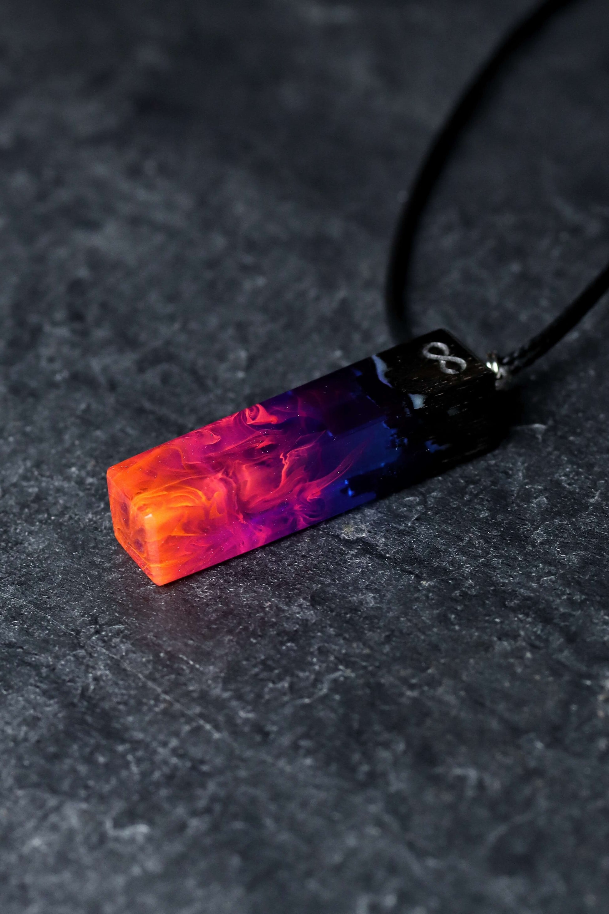 Epoxy resin and wood Nightfall Bar pendant