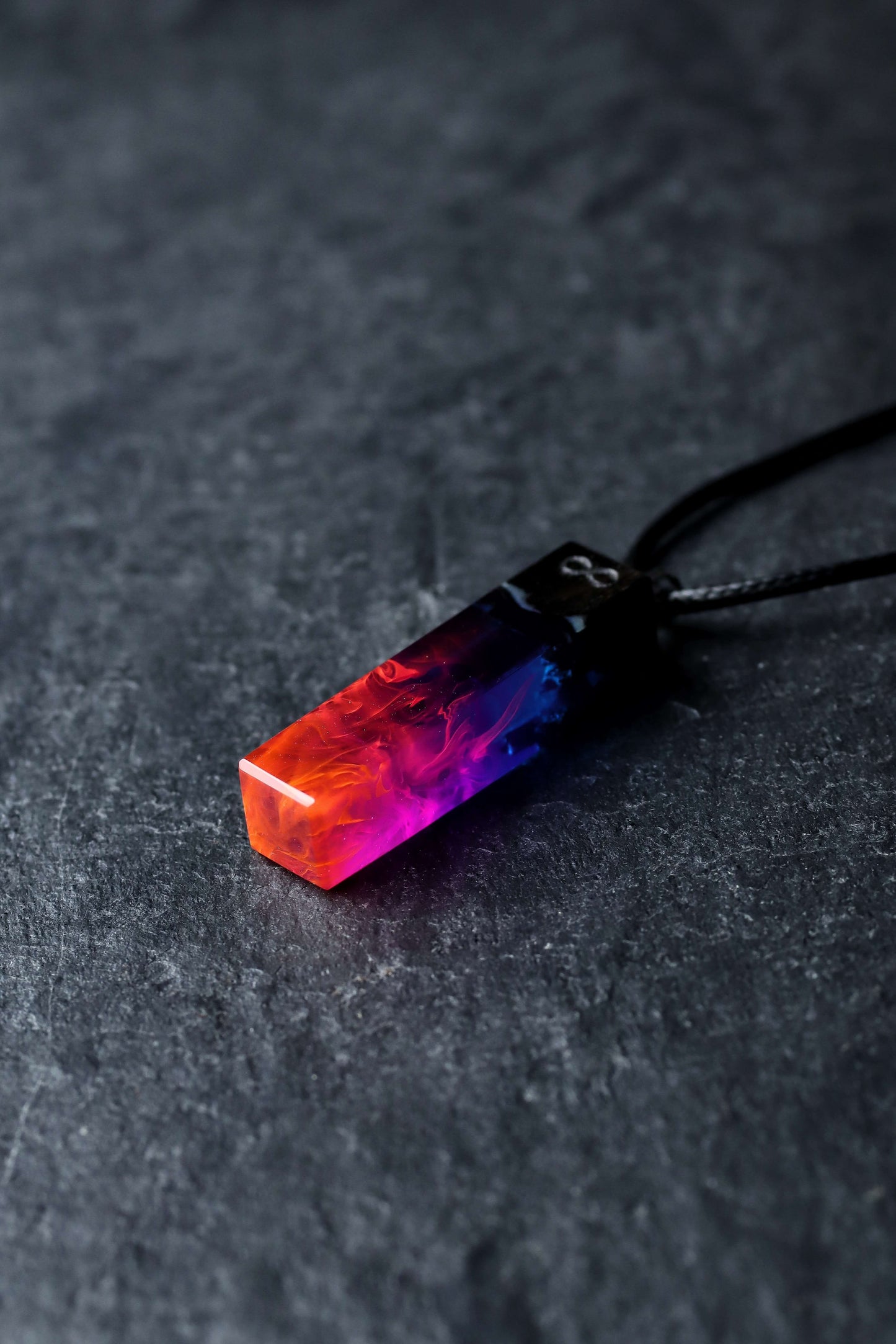 Epoxy resin and wood Nightfall Bar pendant