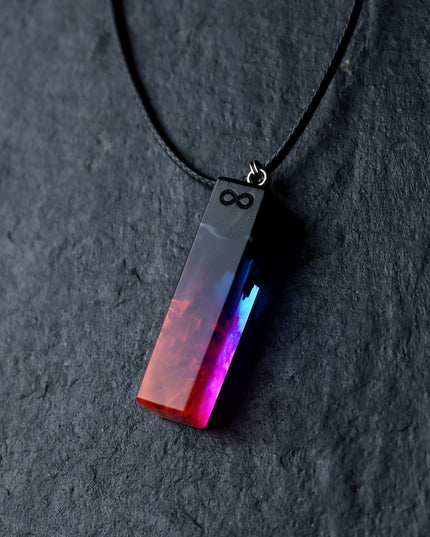 Epoxy resin and wood Nightfall Bar pendant