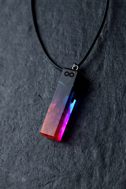 Epoxy resin and wood Nightfall Bar pendant