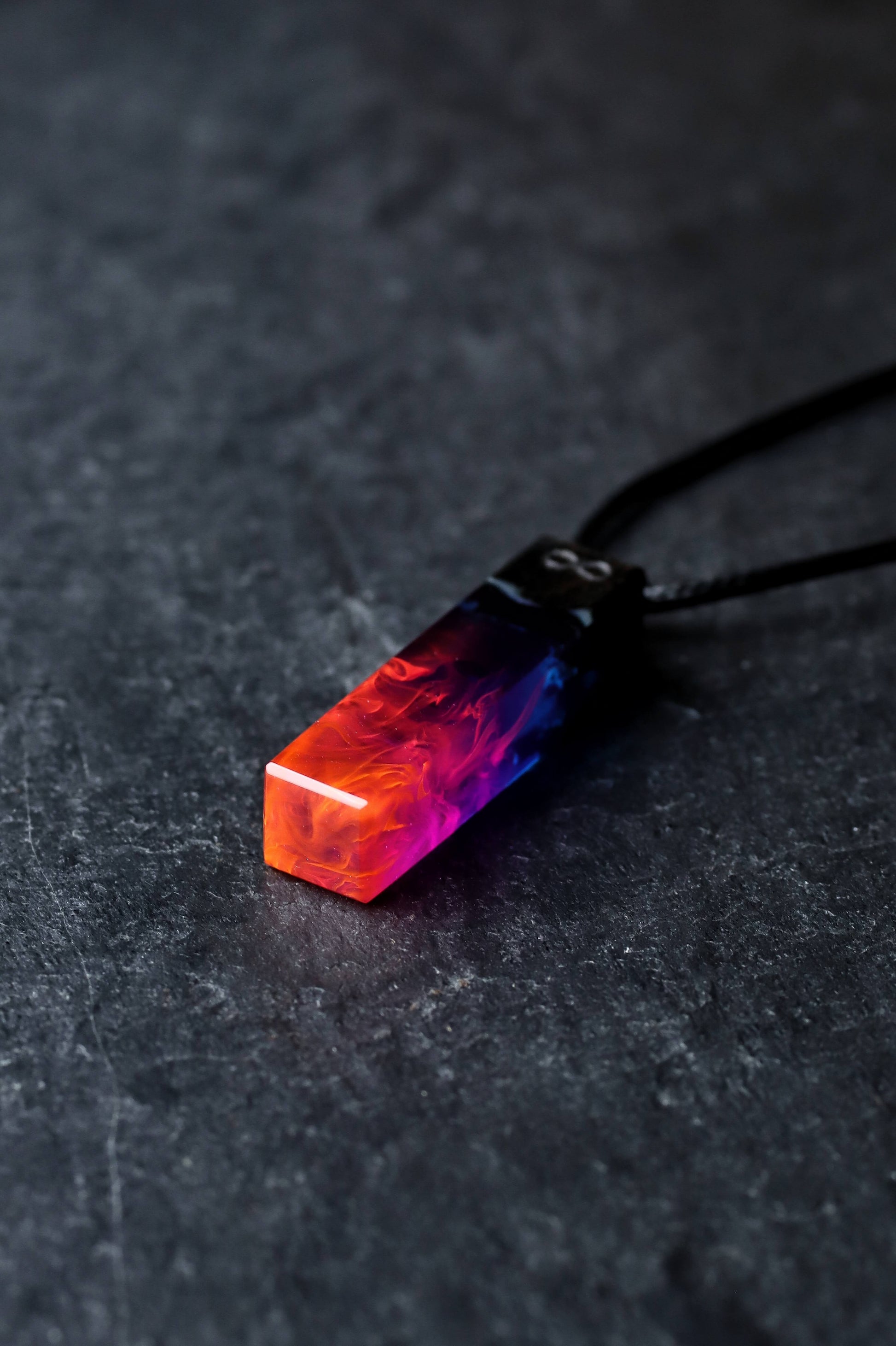 Epoxy resin and wood Nightfall Bar pendant