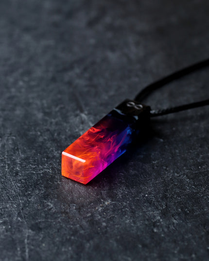 Epoxy resin and wood Nightfall Bar pendant