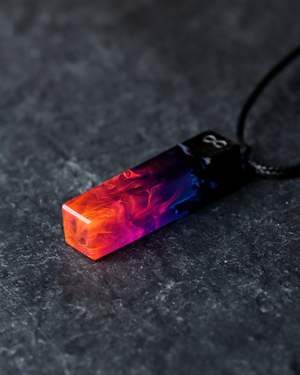 Epoxy resin and wood Nightfall Bar pendant