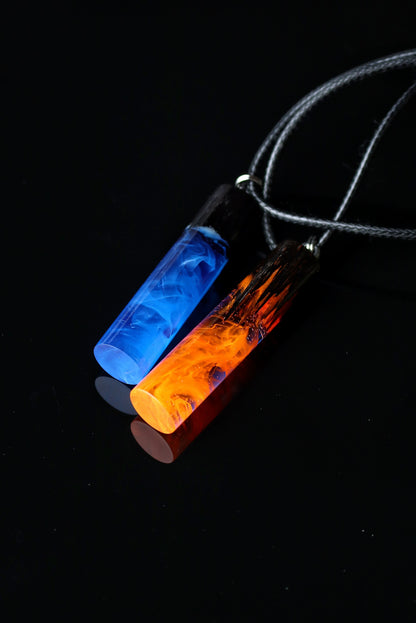 Ice & Fire Cylindrical Couple pendant