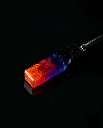 Epoxy resin and wood Nightfall Bar pendant