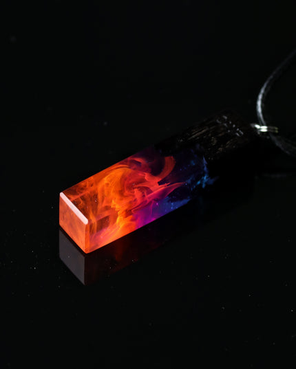 Epoxy resin and wood Nightfall Bar pendant
