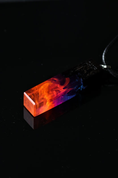 Epoxy resin and wood Nightfall Bar pendant