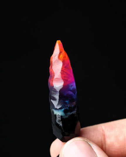 Epoxy resin and wood Couple Nightfall & Northern lights rough pendant
