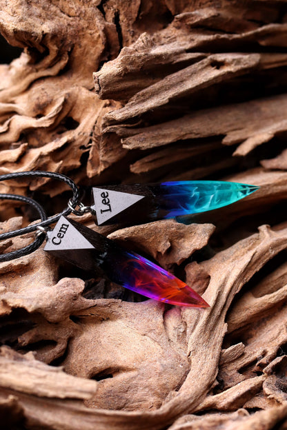 Couple Nightfall & Northern lights fang pendants