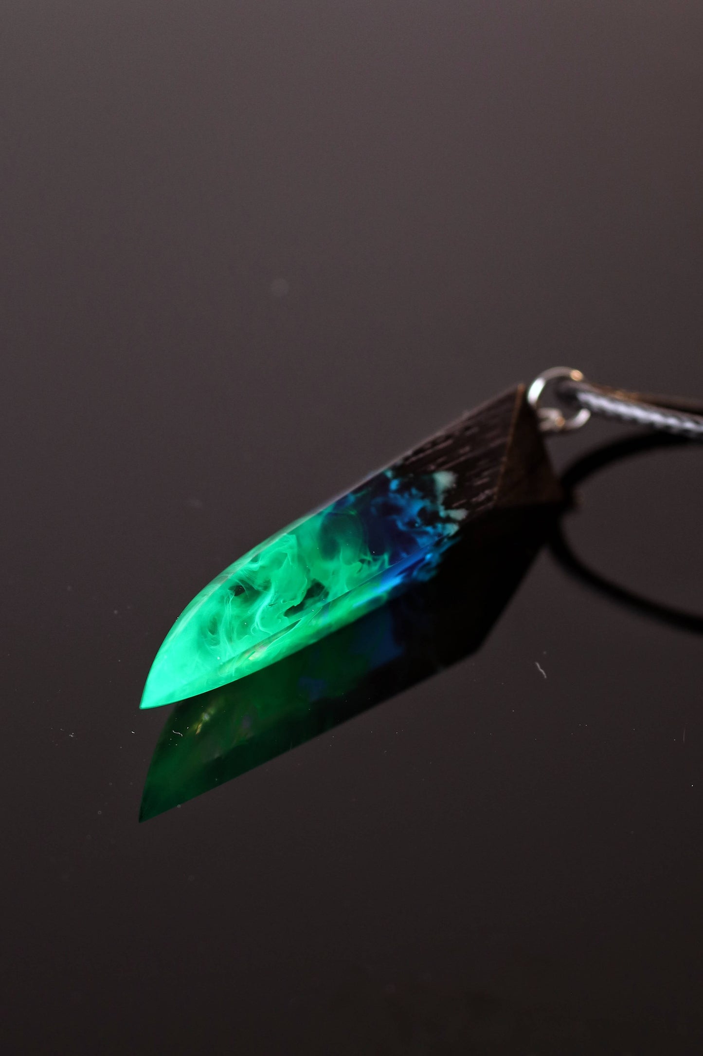 Emerald Aurora Fang pendant