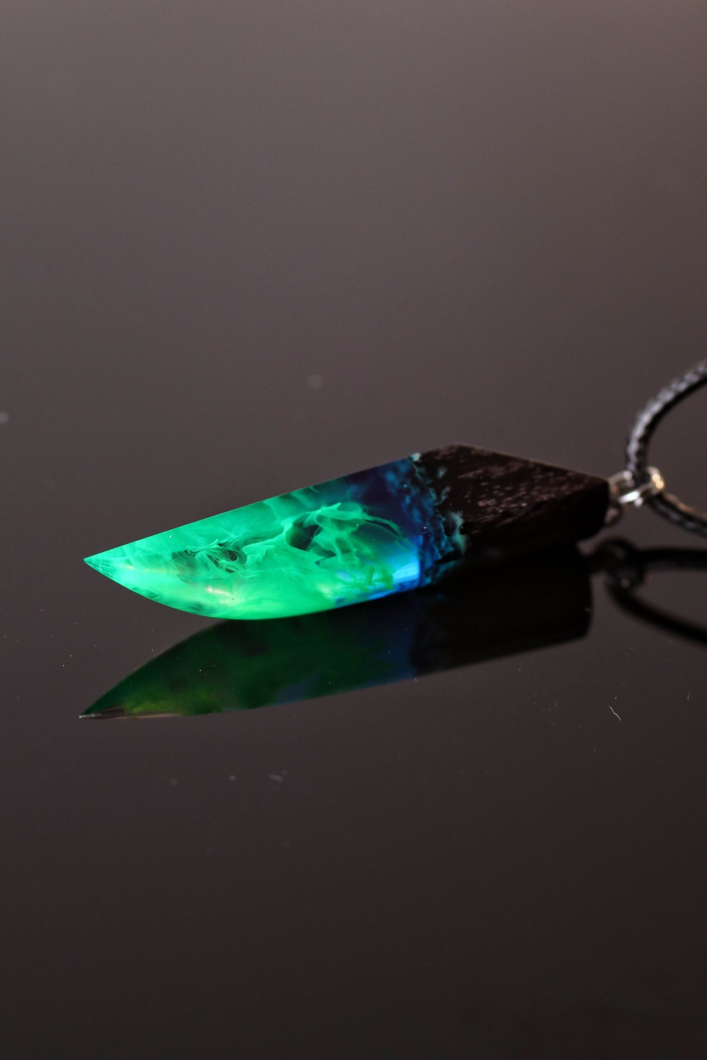 Emerald Aurora Fang pendant