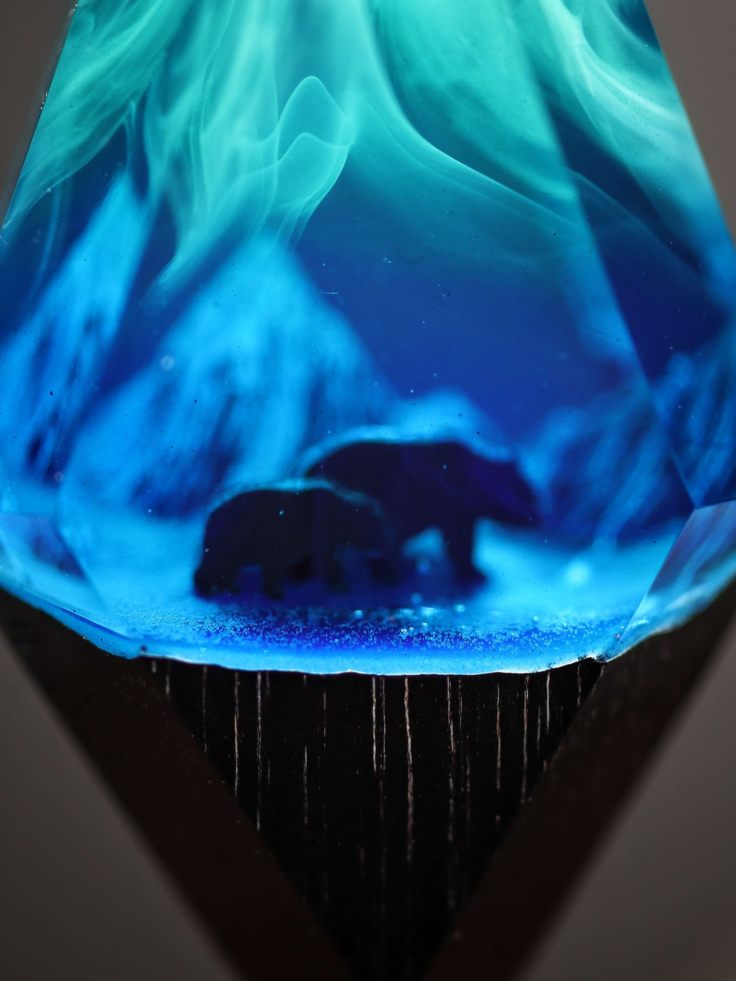 Mountain Panorama Northern lights pendant