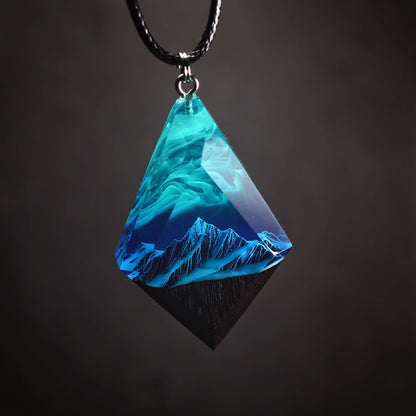 Northern lights Mountain Rhombus pendant