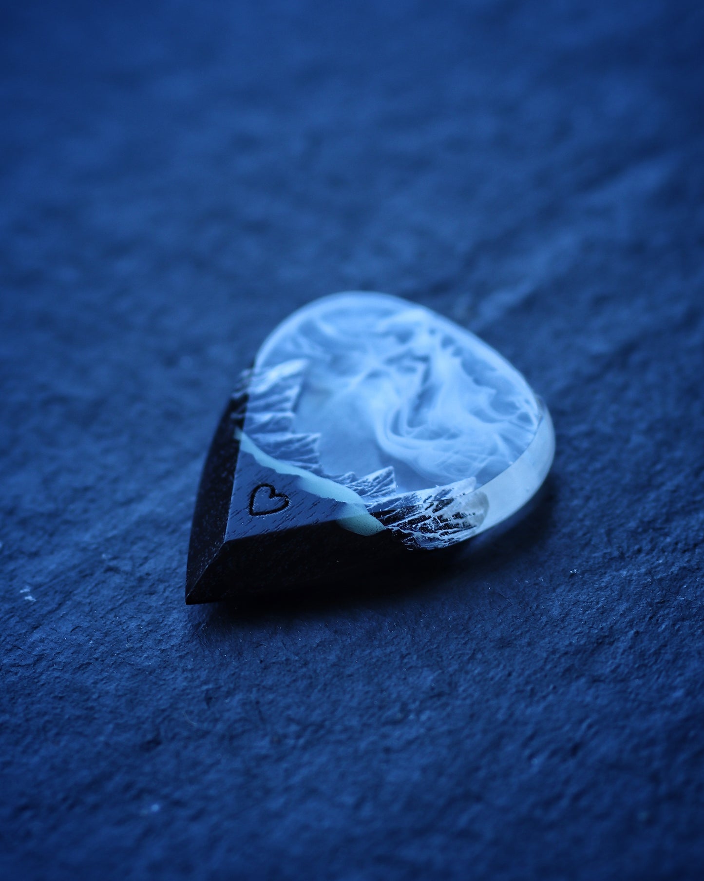 Epoxy resin and wood White Mountain guitar pick