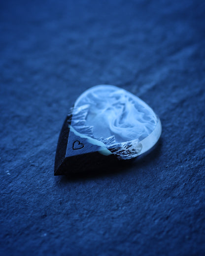 Epoxy resin and wood White Mountain guitar pick