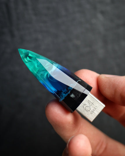 Epoxy resin and wood Northern lights Crystal USB