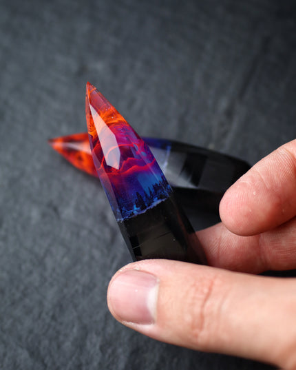 Epoxy resin and wood Nightfall Crystal USB