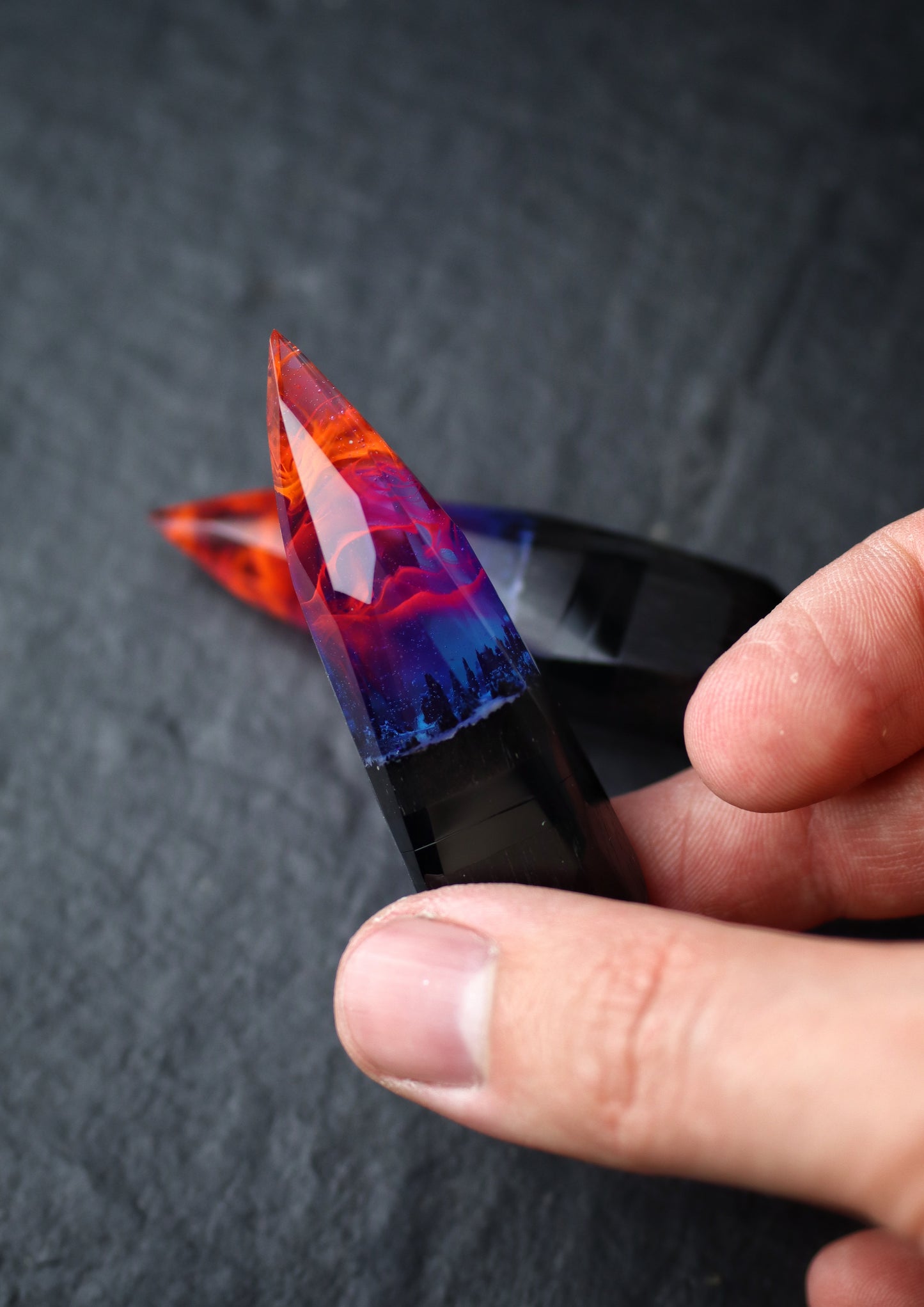 Epoxy resin and wood Nightfall Crystal USB