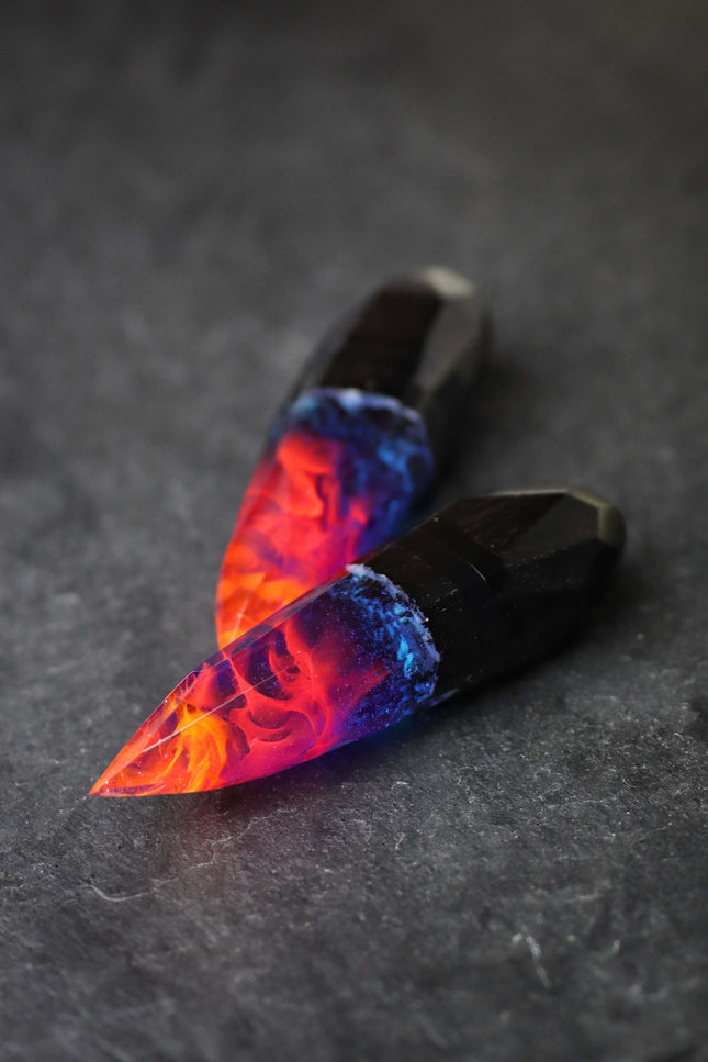 Handmade resin and wood USB flash drives with Nightfall glow