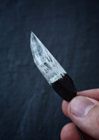 White Fang faceted pendant