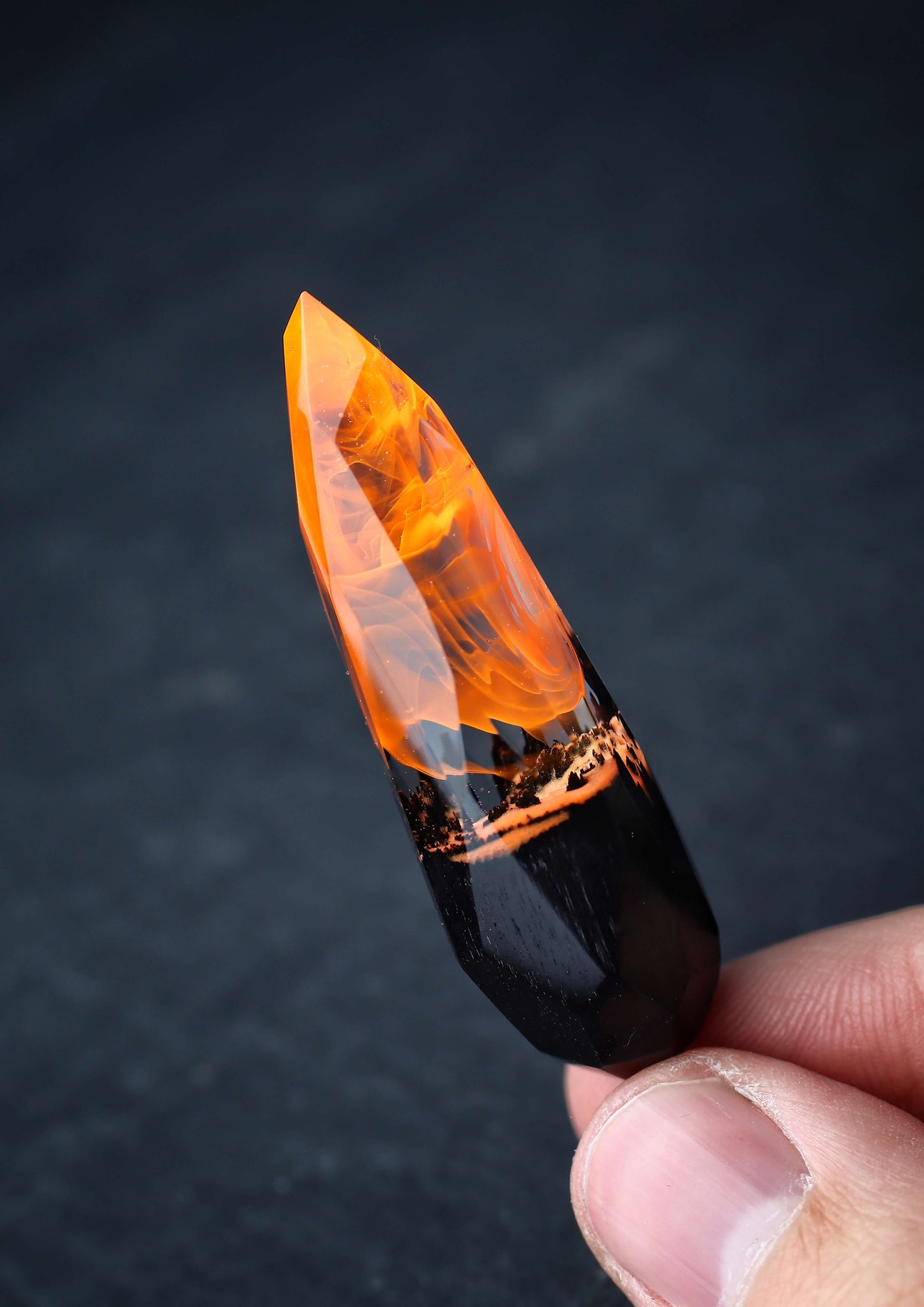 Fire Faceted Crystal pendant