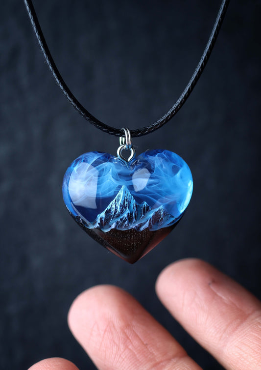 Mountain Heart Blue pendant