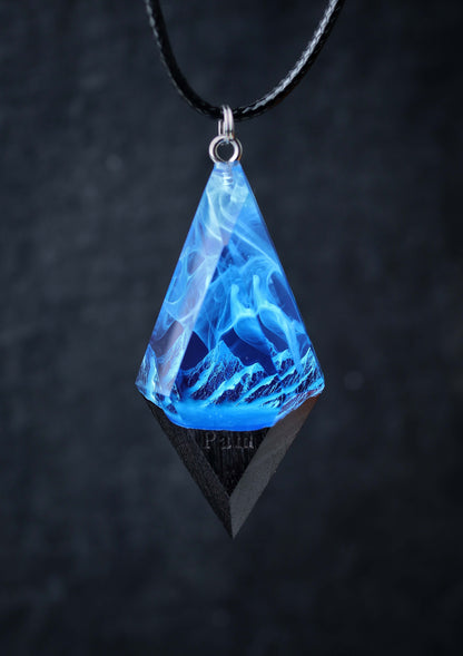 Mountain Panorama Blue pendant