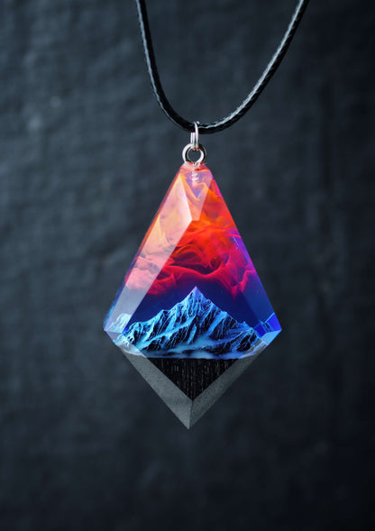 Nightfall Mountain Rhombus pendant