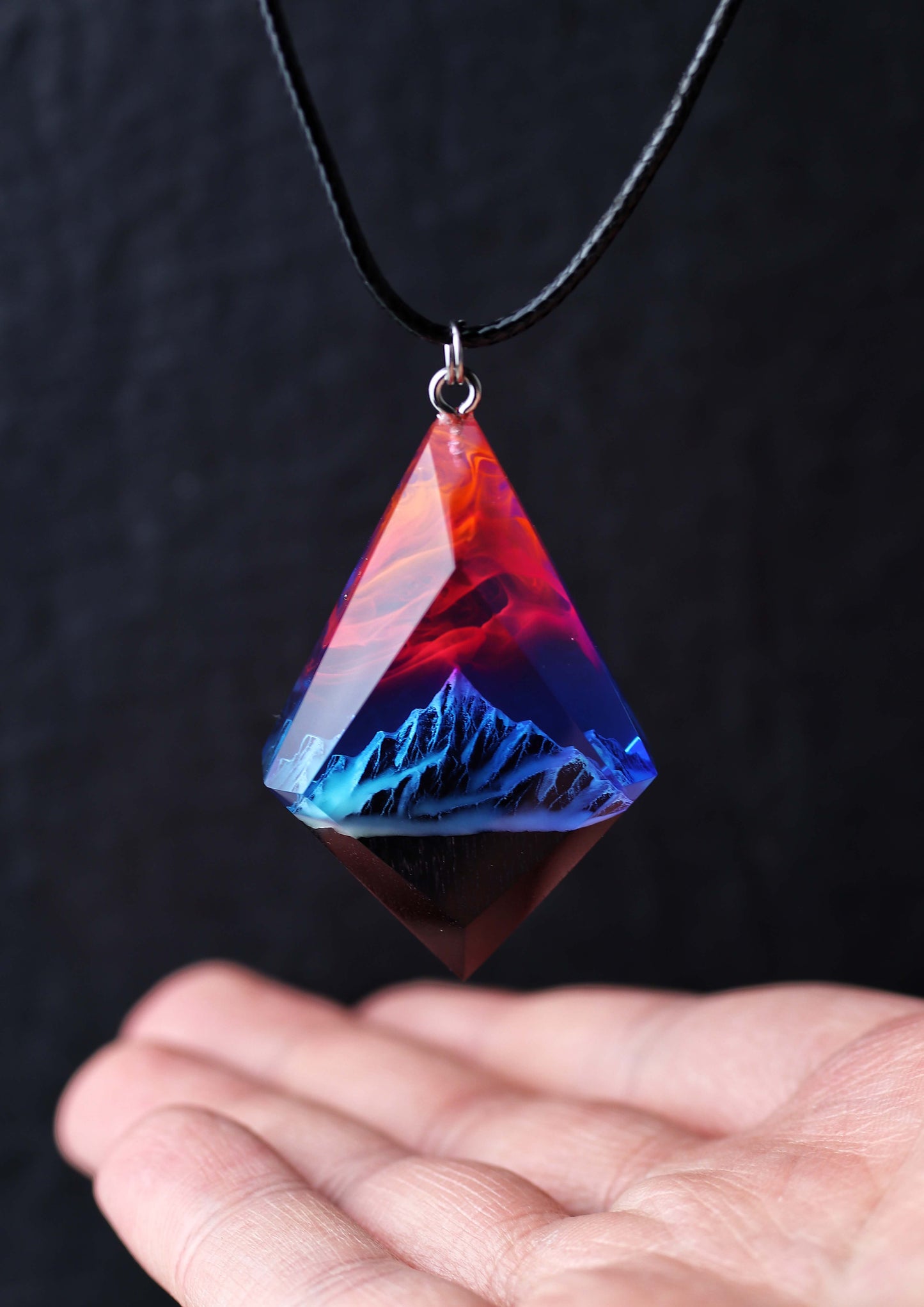 Nightfall Mountain Rhombus pendant