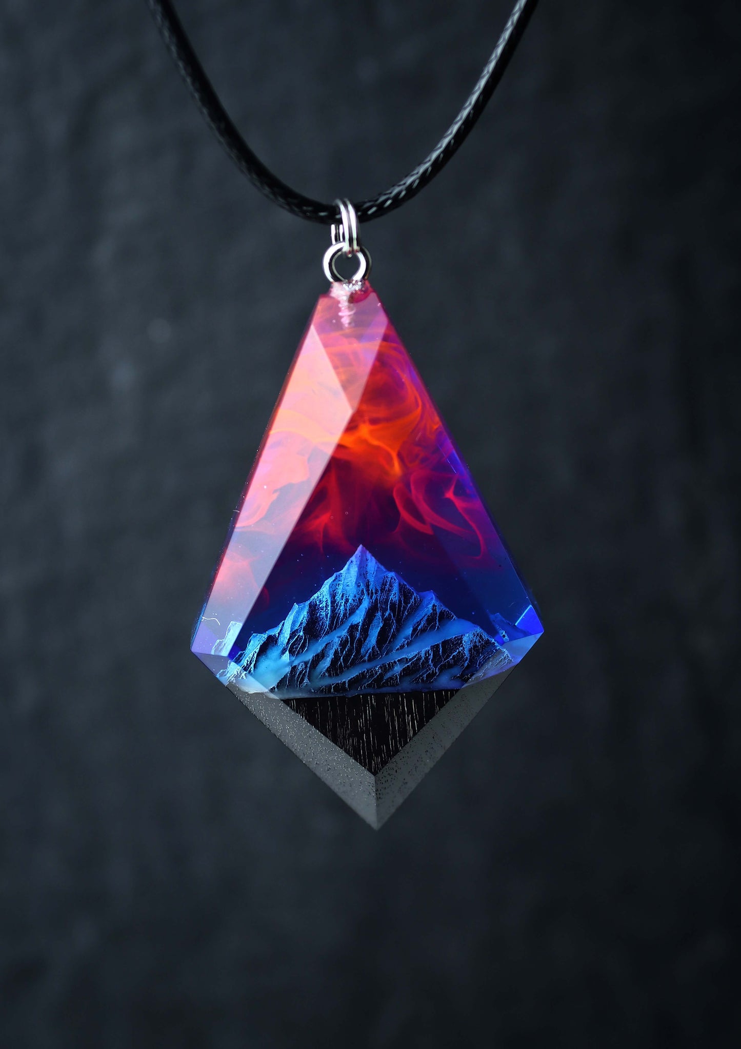 Nightfall Mountain Rhombus pendant