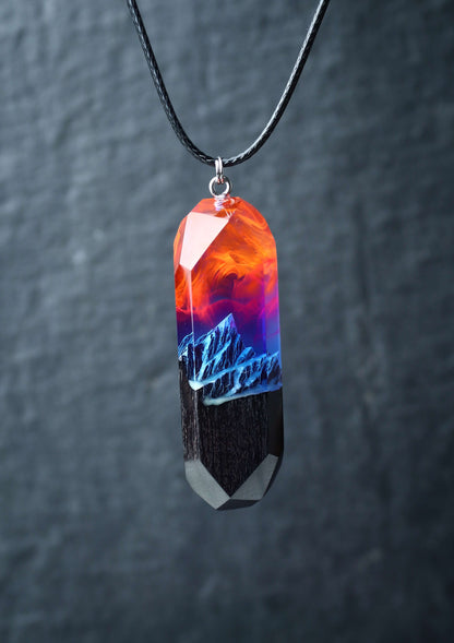 Nightfall Mountain Long pendant