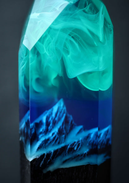 Northern lights Mountain Long pendant