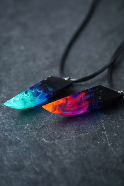 Couple Nightfall & Northern lights fang pendants