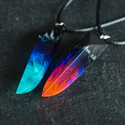 Couple Nightfall & Northern lights fang pendants