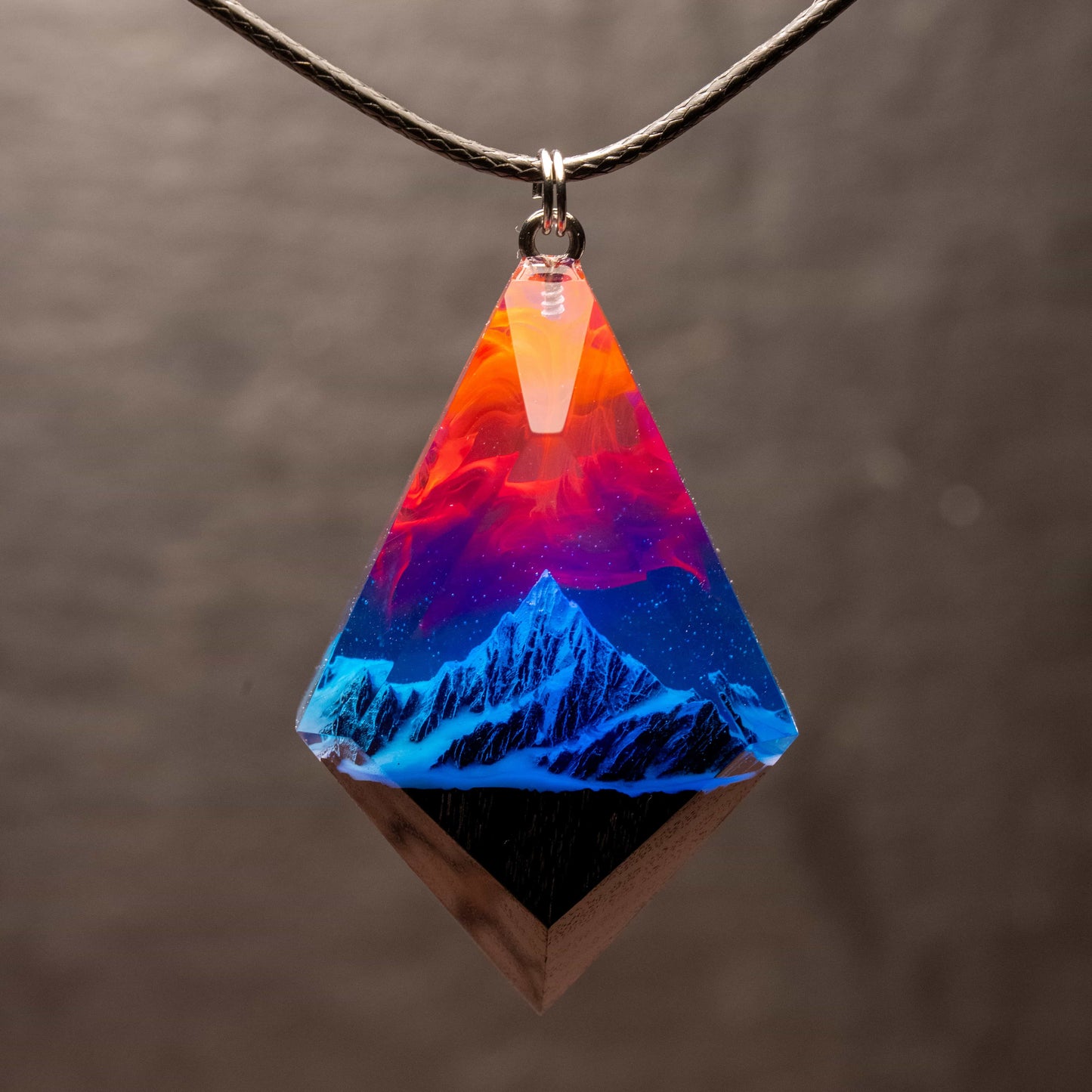 Nightfall Mountain Rhombus pendant