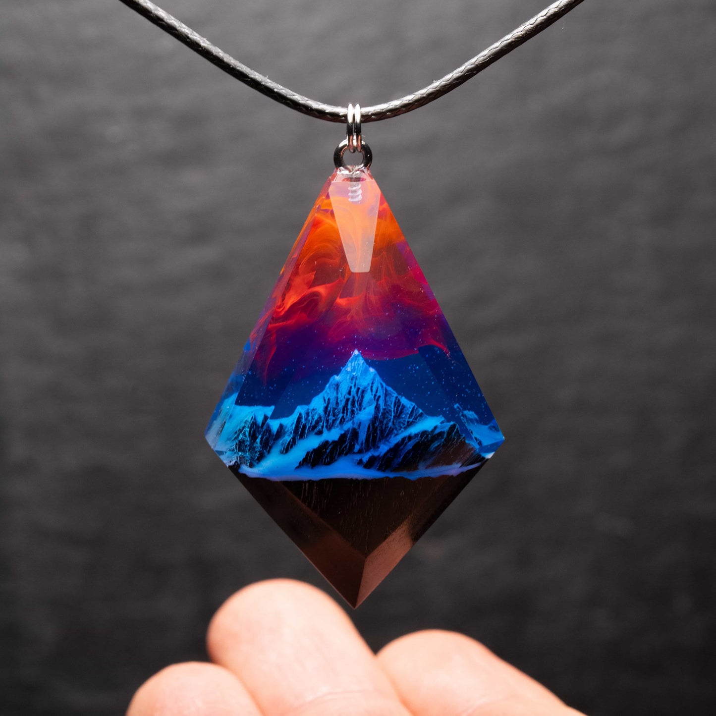 Nightfall Mountain Rhombus pendant