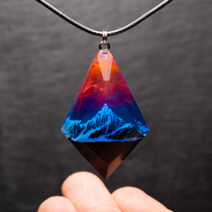 Nightfall Mountain Rhombus pendant