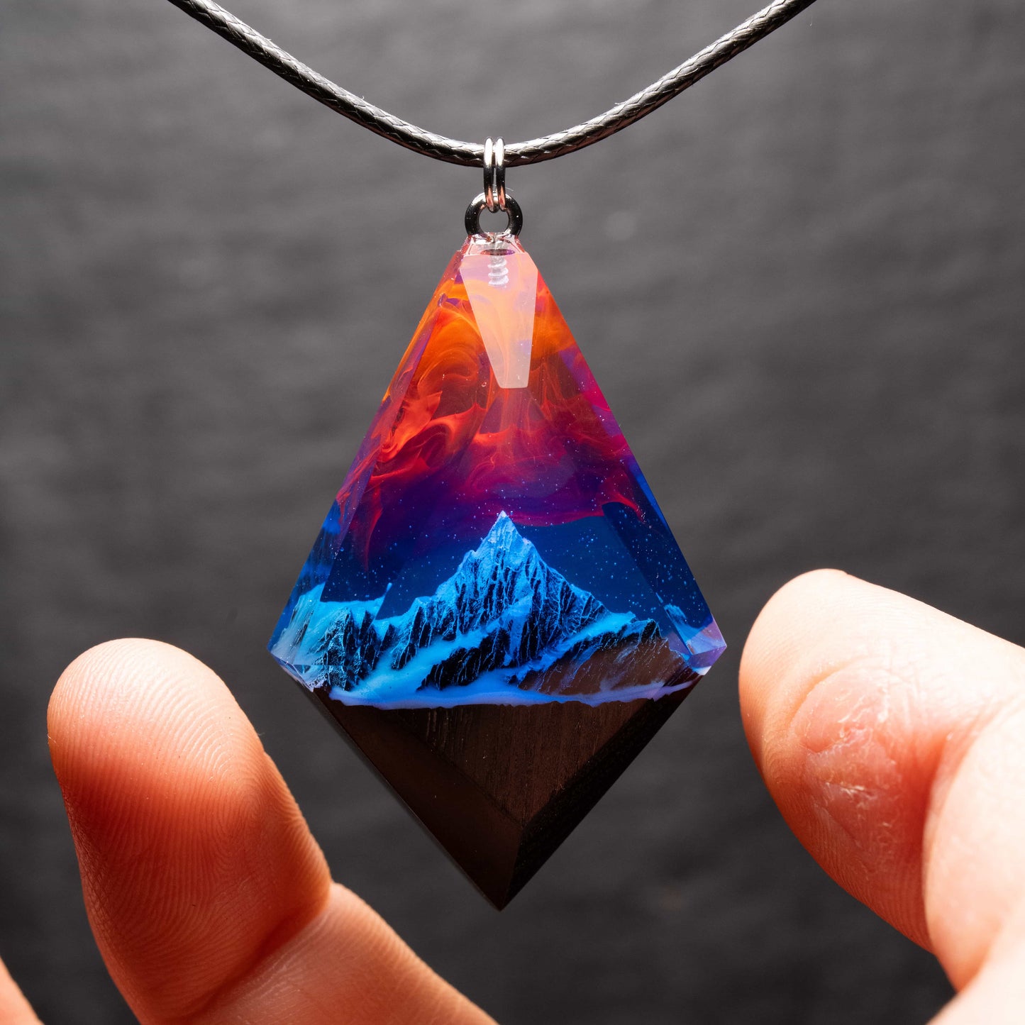 Nightfall Mountain Rhombus pendant