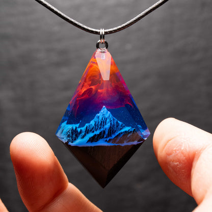 Nightfall Mountain Rhombus pendant