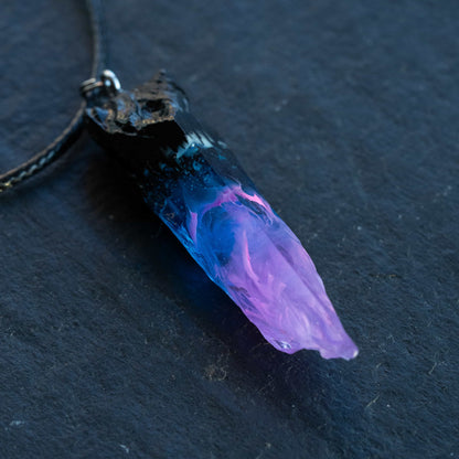 Wildwood Nebula Violet Rift Fang Pendant