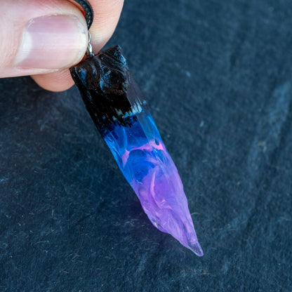 Wildwood Nebula Violet Rift Fang Pendant
