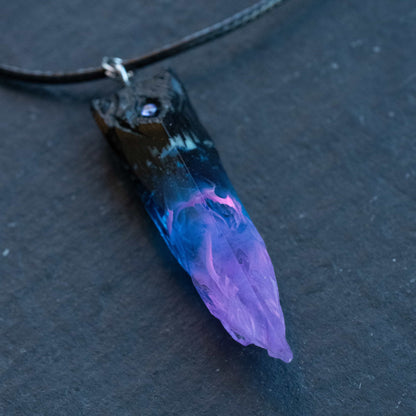 Wildwood Nebula Violet Rift Fang Pendant