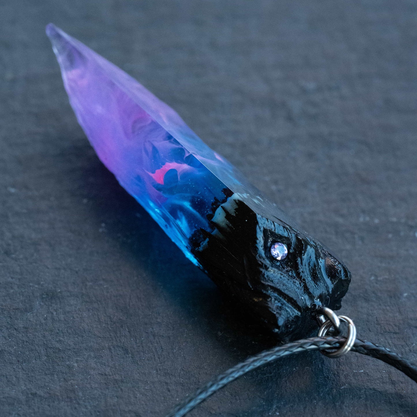 Wildwood Nebula Violet Rift Fang Pendant
