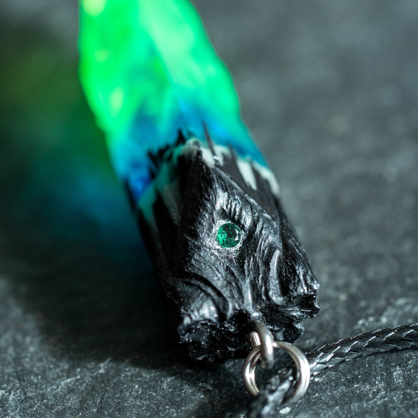 Wildwood Emerald Aurora Fang Pendant